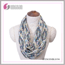 2016 Casual Femmes Quilting Pattern Polyester Infinity Scarf